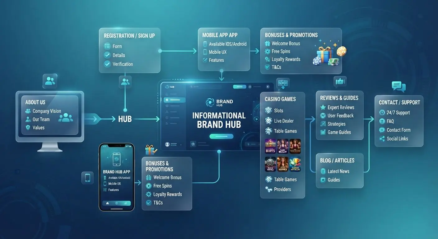 Site structure diagram for BetX and BetXchange information pages