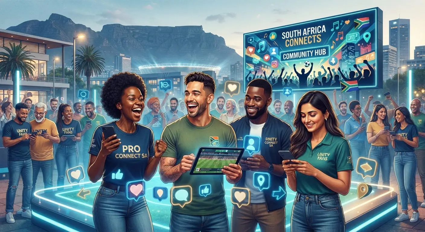 BetXchange social media and community illustration with users and social platforms
