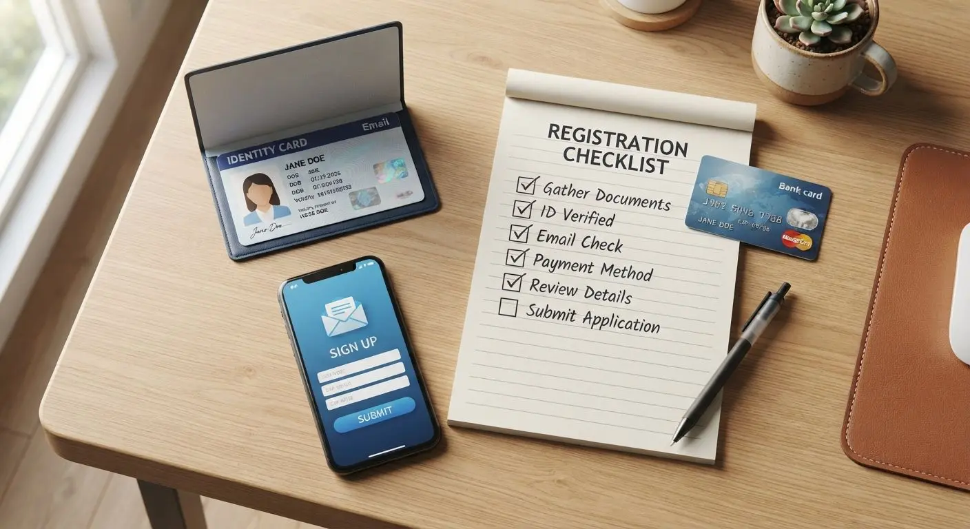 Checklist before opening an account Checklist items before online account registration