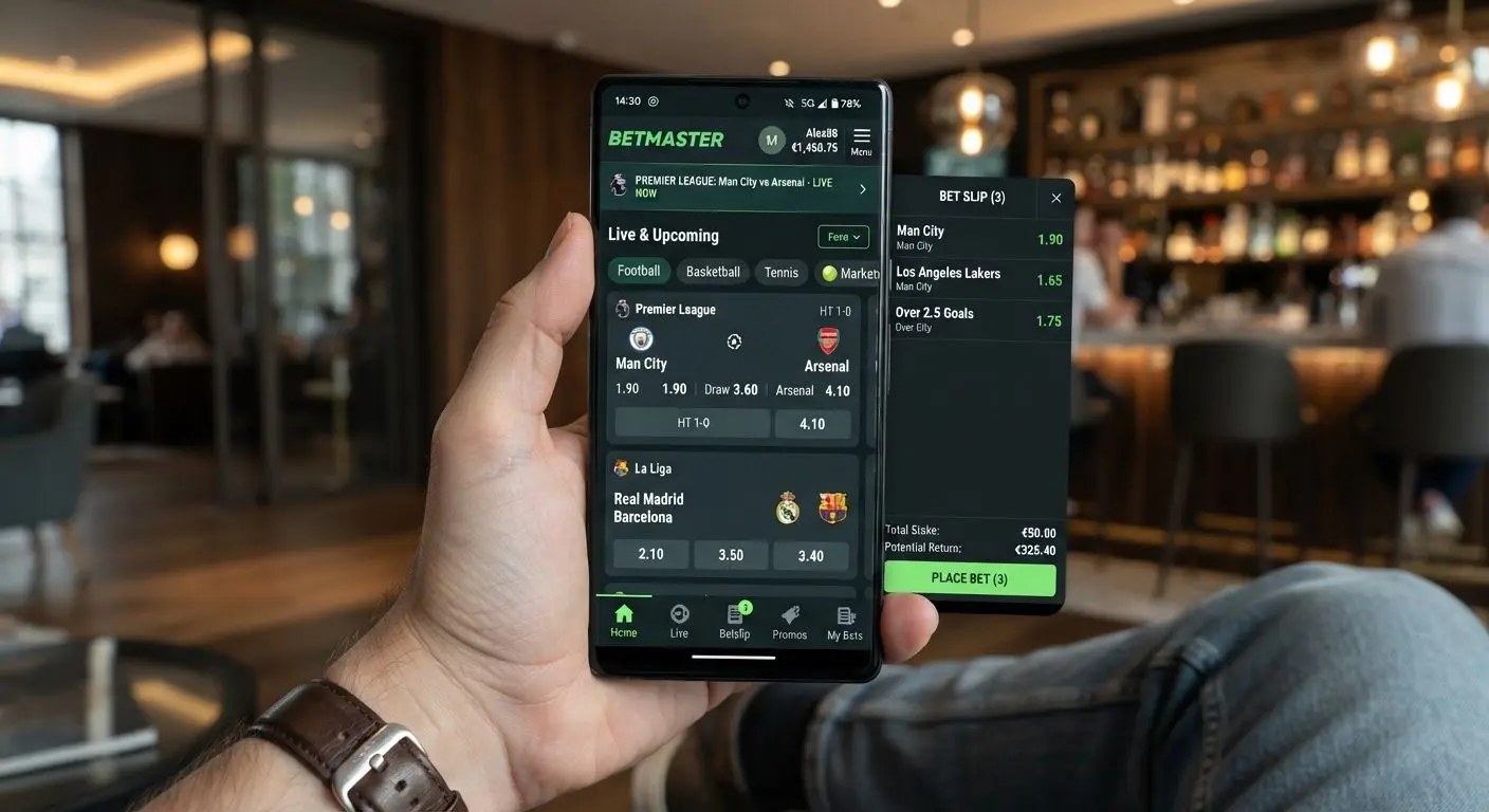 Betxchange Android app features on smartphone screen
