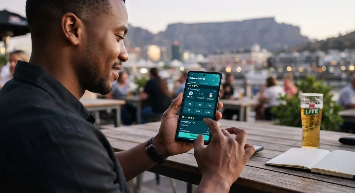 Mobile sports platform view with live event list on smartphone