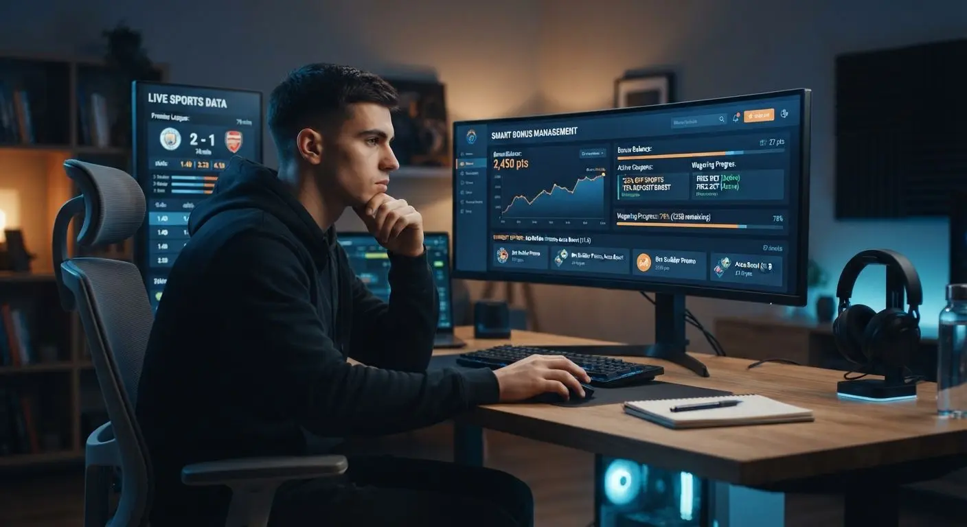 Player reviewing bonus balance and selection strategy