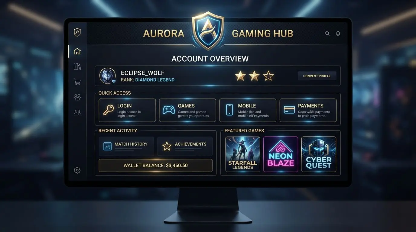 Overview graphic with security, games, mobile and payments icons