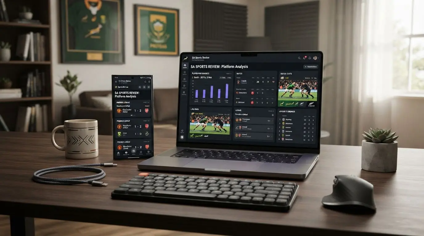 Laptop and smartphone showing a modern online platform interface