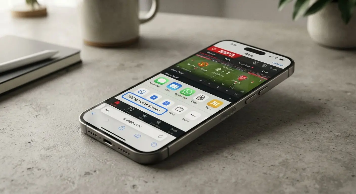 iPhone Safari menu showing Add to Home Screen option for BetXchange shortcut