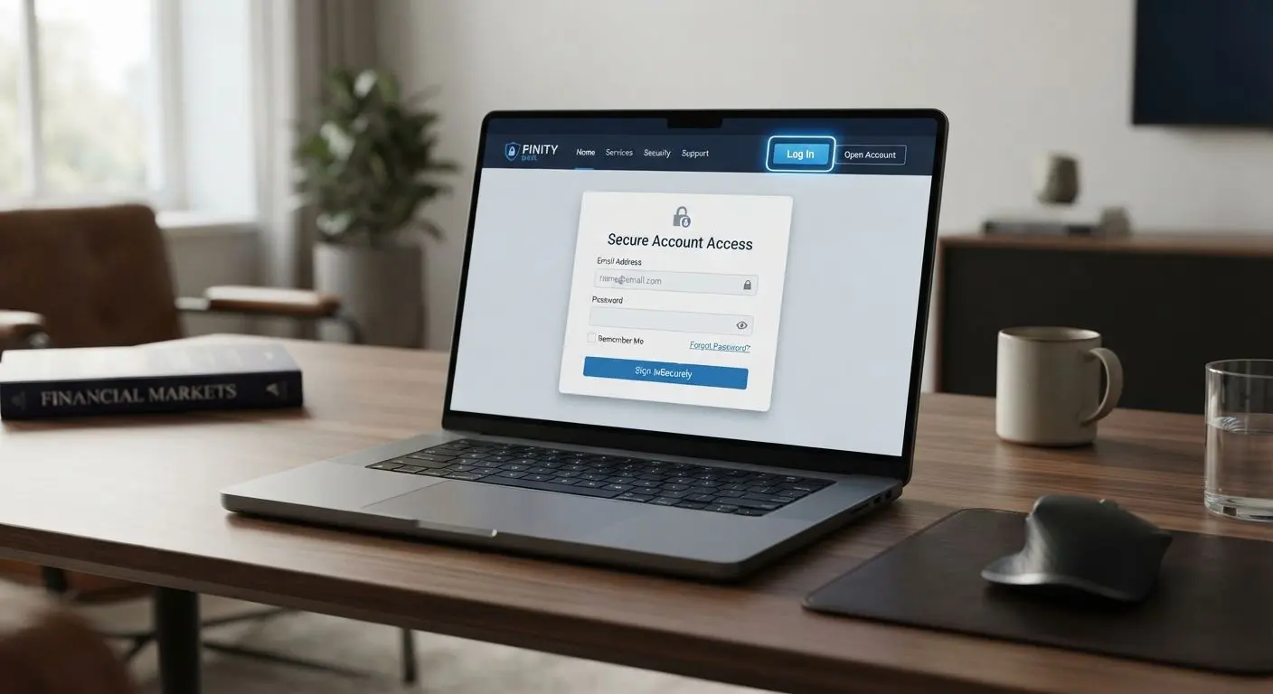 Desktop login interface with highlighted sign-in button